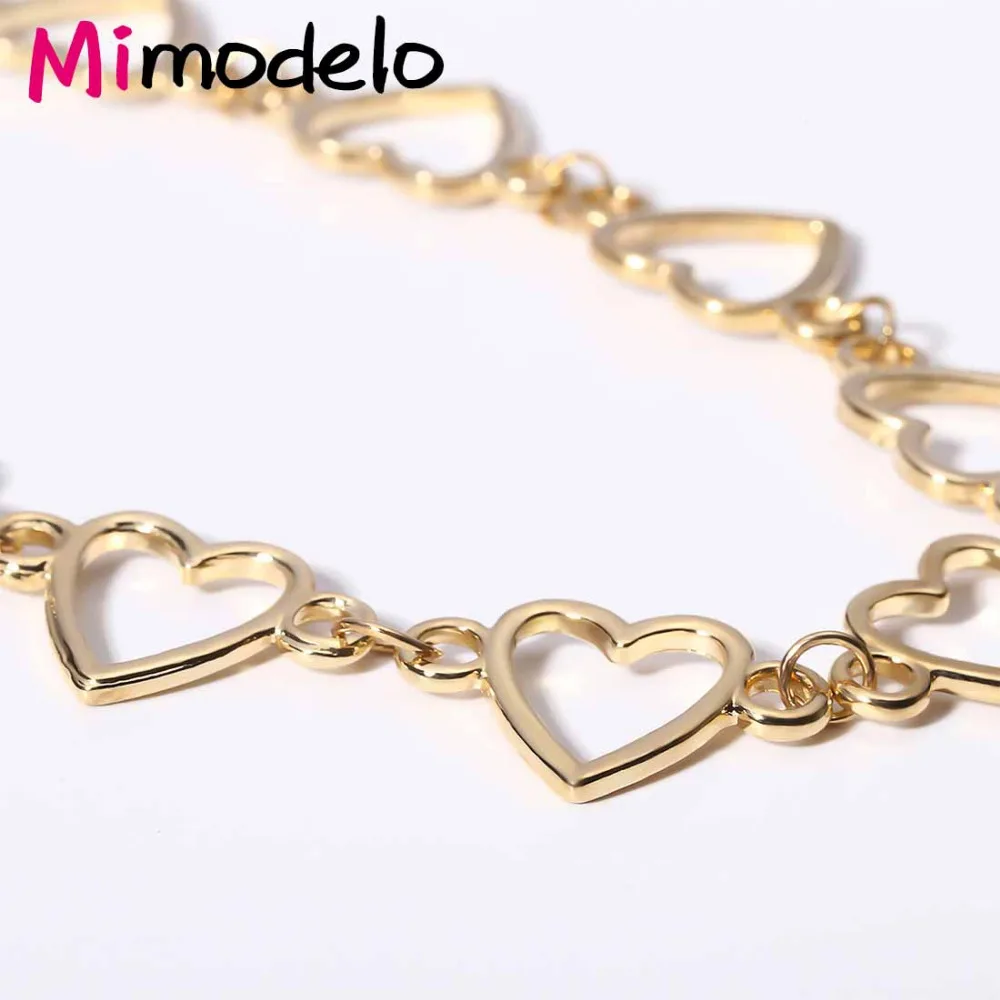 Wild Geometric Creative Handmade Accessories Women Simple Heart-Shaped Hollow Chain Personalized Necklace Jewelry | Украшения и