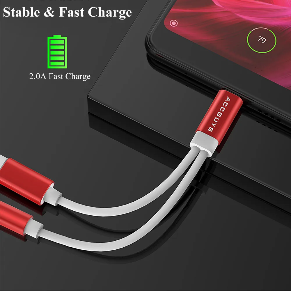 ACCGUYS 2 в 1 USB Тип C до 3 5 мм Женский Aux аудио наушники зарядное устройство адаптер для
