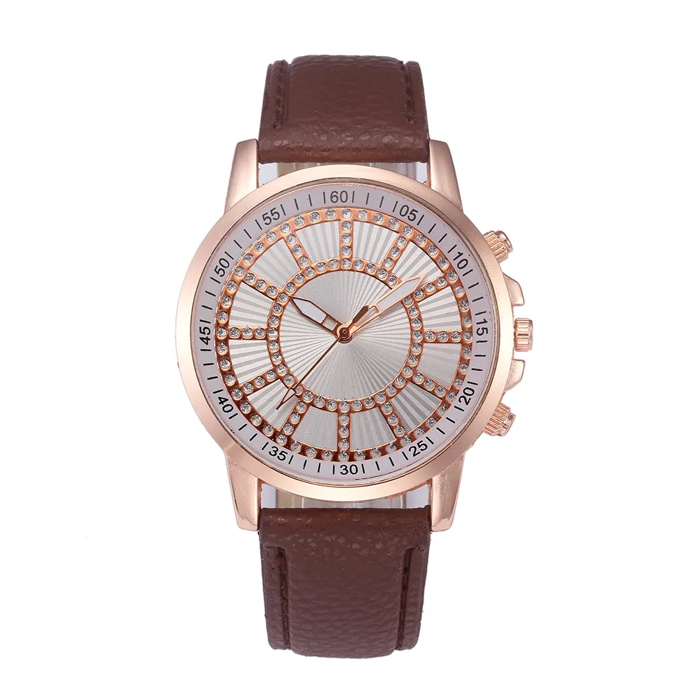 Мужской модный цветной ремешок с цифровым циферблатом кожаный Кварцевые