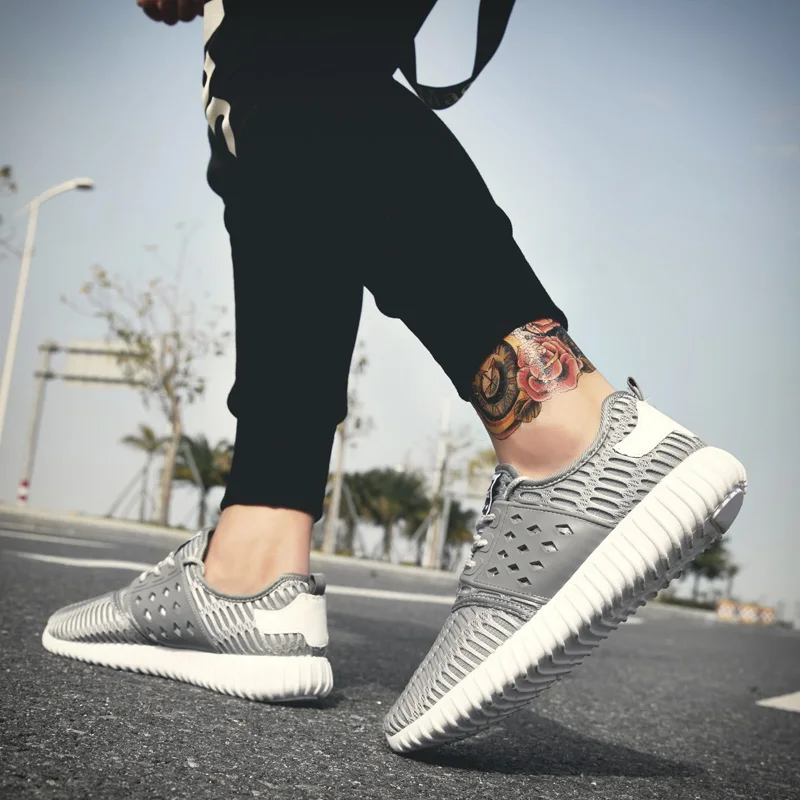 COSIDRAM Mesh Men Sneakers Casual Shoes 2019 New Lace-Up Male Footwear Spring Summer Breathable Comfortable RMC-045 | Обувь