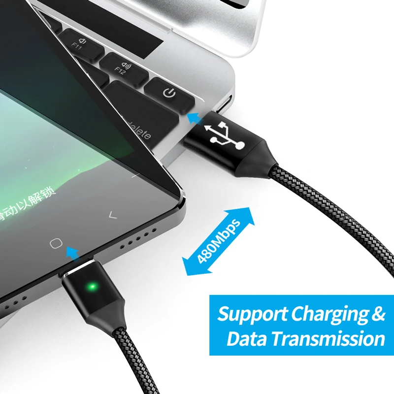 Магнитный Micro USB кабель MANTIS зарядное устройство светодиодный 2 А магнит 1 м Android для