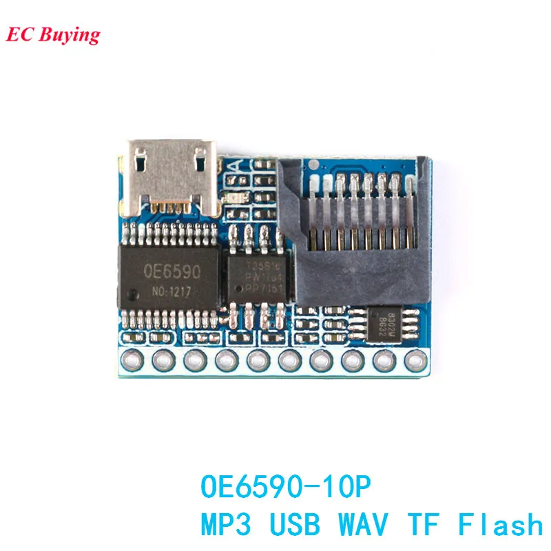 Голосовой модуль с последовательным управлением Плата усилителя 3 Вт MP3 USB WAV Flash DC