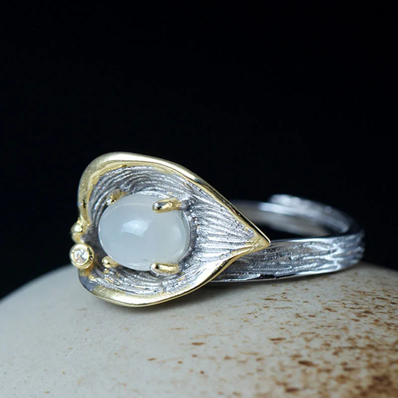 Женское кольцо из серебра 925 пробы с лунным камнем 7 12 размеров|jewelry rings|jewelry women