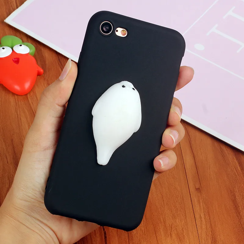 3D милый мягкий чехол для iphone XR 5 5S 5se 6 6s силиконовый Сжимаемый игрушки 7 plus сумки |
