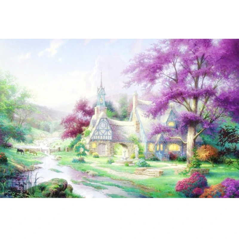 Needlework DIY DMC Cross stitch Sets For Embroidery kits Garden Cottage Patterns Counted Cross-Stitching tree diamond painting | Дом и сад