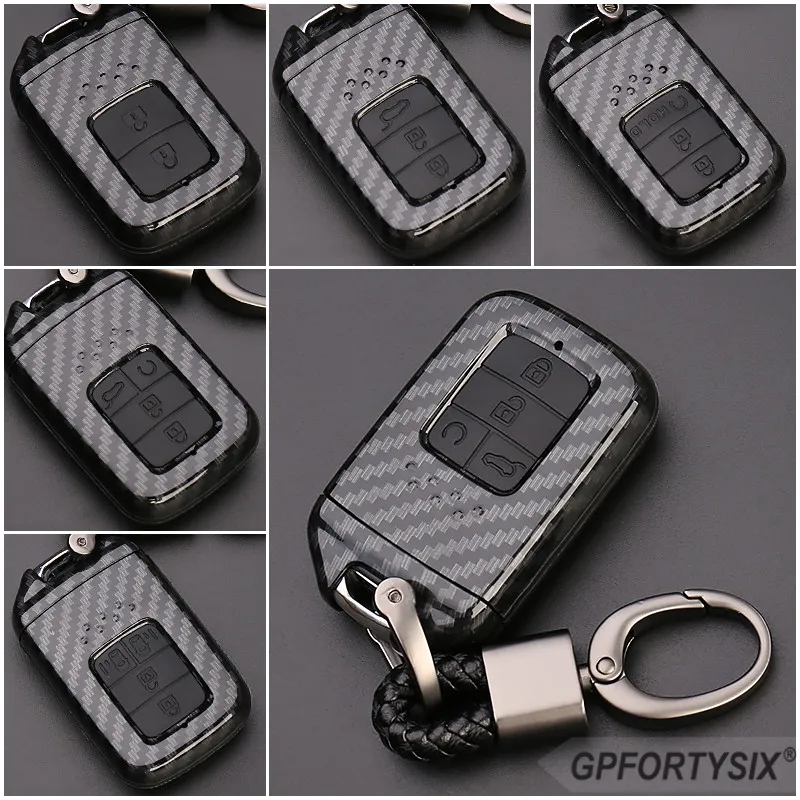 Чехол для автомобильного ключа из углеродного волокна чехол Honda Fit Crv Pilot Accord 2003 2007
