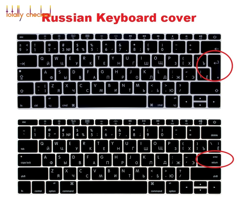 Чехол для клавиатуры русская Европа США чехол MacBook Pro без сенсорной панели 13