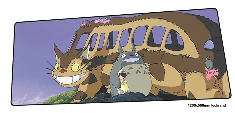 Коврик для мыши Tonari no Totoro 1200x500 мм, игровой коврик для Косметологической мыши, коврик для геймеров, мультяшный игровой компьютерный Настольный коврик для мыши, большие игровые коврики