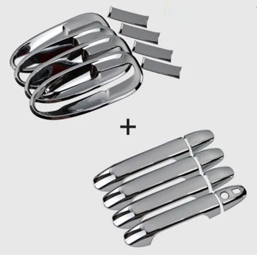 bowl and hole handle Автомобильный защитный детектор рамка из палочек лампа отделка ABS Хромированная дверная ручка Чаша для Mercedes Benz Vito W447 - Цвет: bowl and hole handle