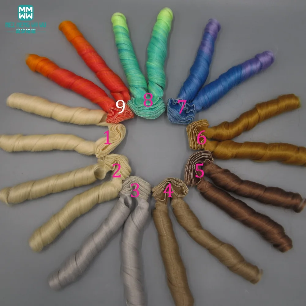 15 см x 100 кукла парик Подходит 1/3 1/4 1/6 BJD DIY Волосы коричневый лен кофе черный