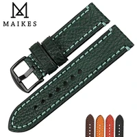 maikes handmade quality watch strap watch accessories 20mm 22mm 24mm 26mm genuine leather strap watchband for panerai watch band
