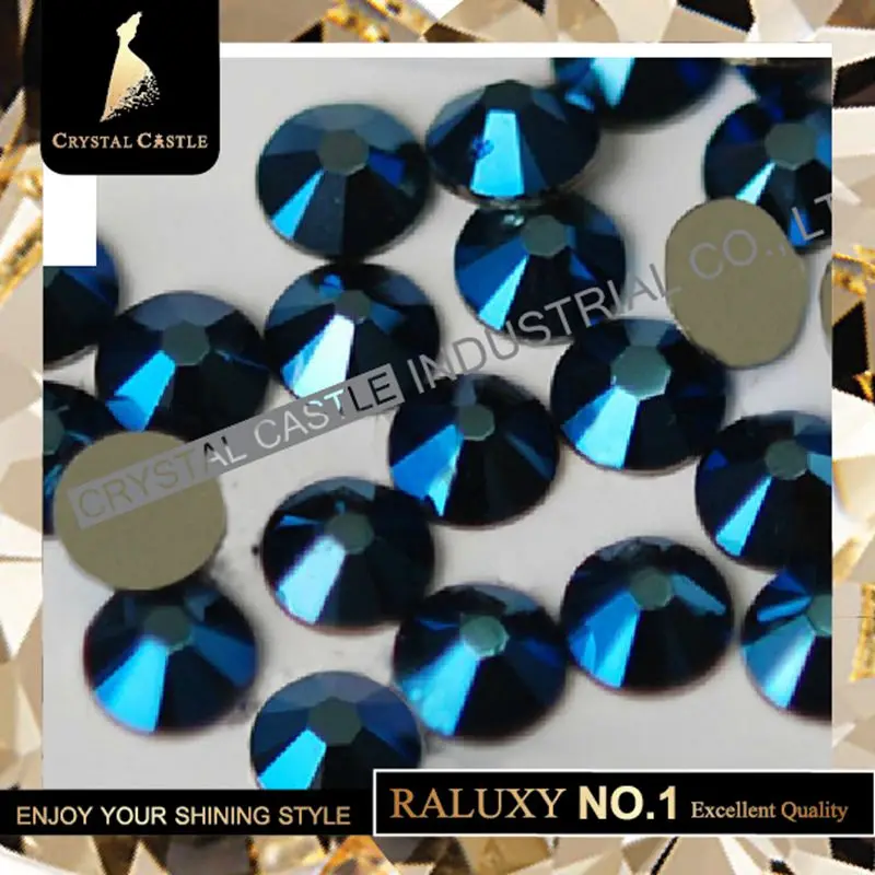 Кристаллический замок SS16 4 мм металлический синий верх горячий фиксация плоский