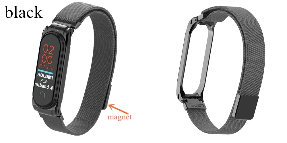 Mi Band 4 3 металлический ремешок с магнитной пряжкой браслет на запястье ремешок из нержавеющей стали NFC Браслет для Xiao mi Band 3 4