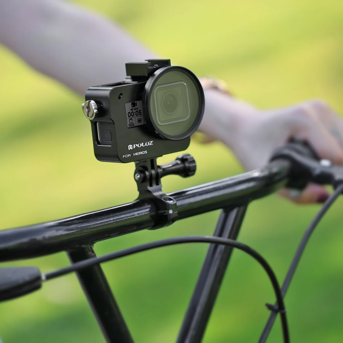 PULUZ велосипедный Алюминиевый адаптер для руля крепление для GoPro HERO/Xiaoyi/Sjcam