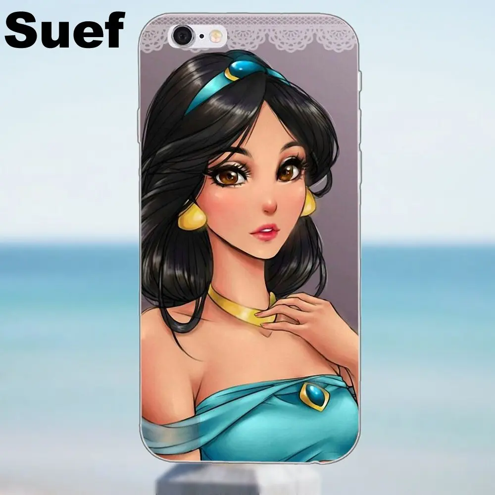 Suef панк жасминовая принцесса ТПУ оптовая продажа для iPhone X 4 4S 5 5S 5C SE 6 6S 7 8 Plus Galaxy A3 A5