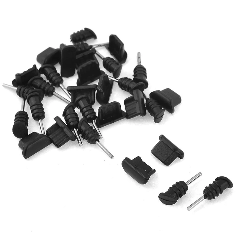 15 шт. пластиковая крышка от пыли для мини USB док-станции Разъем наушников черный |