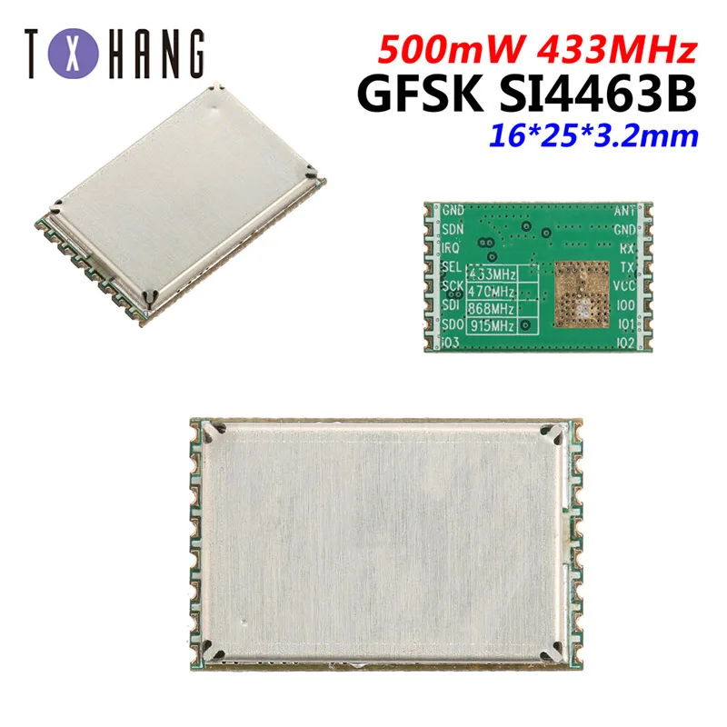 433 МГц/470 МГц SI4463B PA GFSK беспроводной приемопередатчик модуль 500 мВт для Arduino |