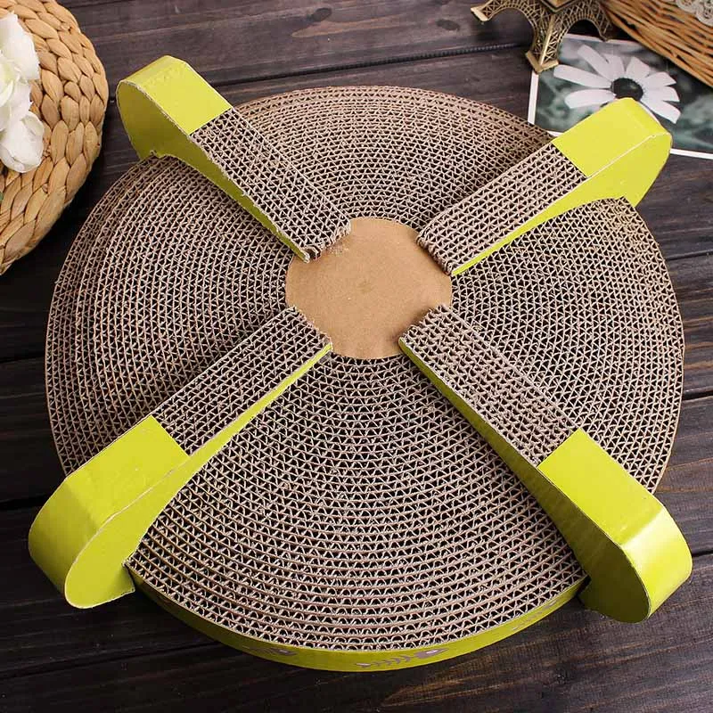 Игрушки для кошек Круглый турбо скребок доски гофрированная бумага игрушка