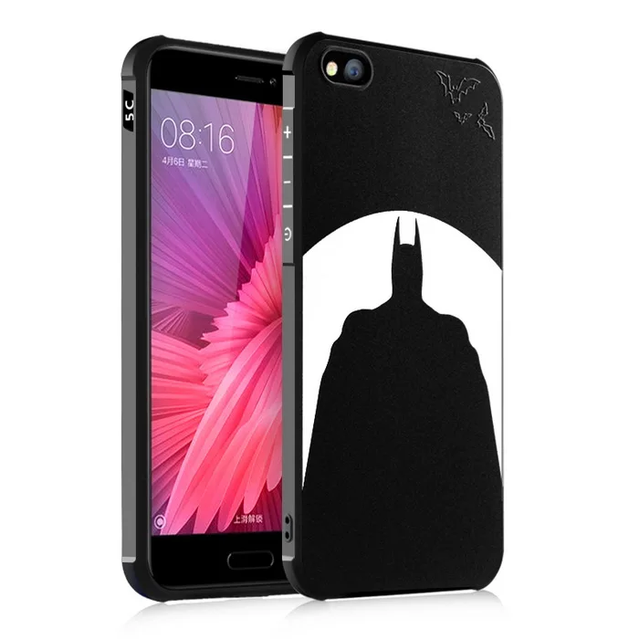 3D Curved Relief Painting Silicon Phone Back Case For Xiaomi Mi5C Slim Matte Full Protective Shockproof TPU Cover Fundas Capa |