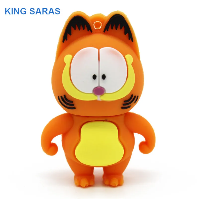 Usb флеш-накопитель KING SARAS 64 GB Mini cute Garfield usb 2,0 4 GB 8 GB 16 GB 32 GB флешка, подарок