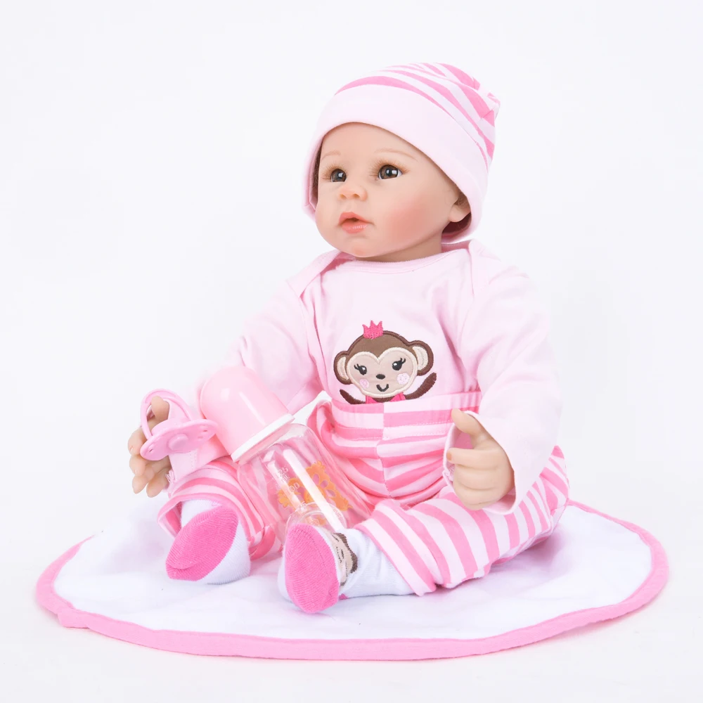 20 &quotреалистичные куклы для девочек Reborn Baby 55 см Ткань тела силиконовые