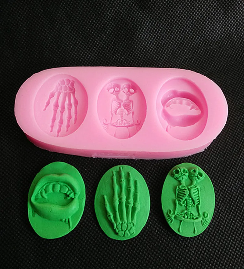 2015 Новый Творческий Скелет Человека Кости Силиконовые Формы Мыло Плесень