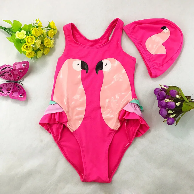 Детский купальный костюм со шляпой детский слитный купальник-бикини большого