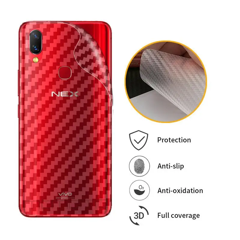 3D защитная задняя пленка из углеродного волокна для VIVO S1 Pro IQOO NEX S A наклейка vivo NEXS
