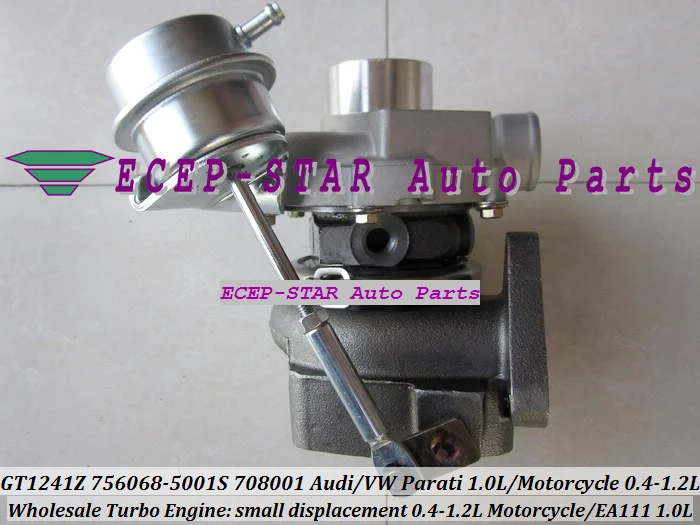 Турбокомпрессор GT1241Z 756068 756068-5001S 756068-0001 708001-0001 036145701 для Volkswagen VW Parati EA111 1.0L 16V Motorcycle 0.4-1.2L.