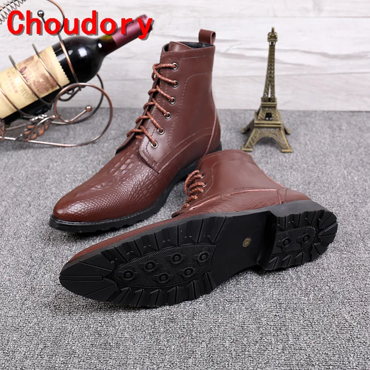 Choudory botas masculina/зимняя обувь для мужчин Цвет черный коричневый натуральная кожа