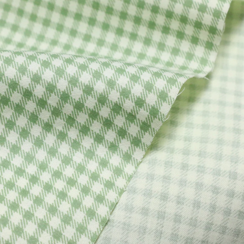 Бесплатная доставка 100% хлопок ткань в клетку с принтом зеленая роза модель AB для