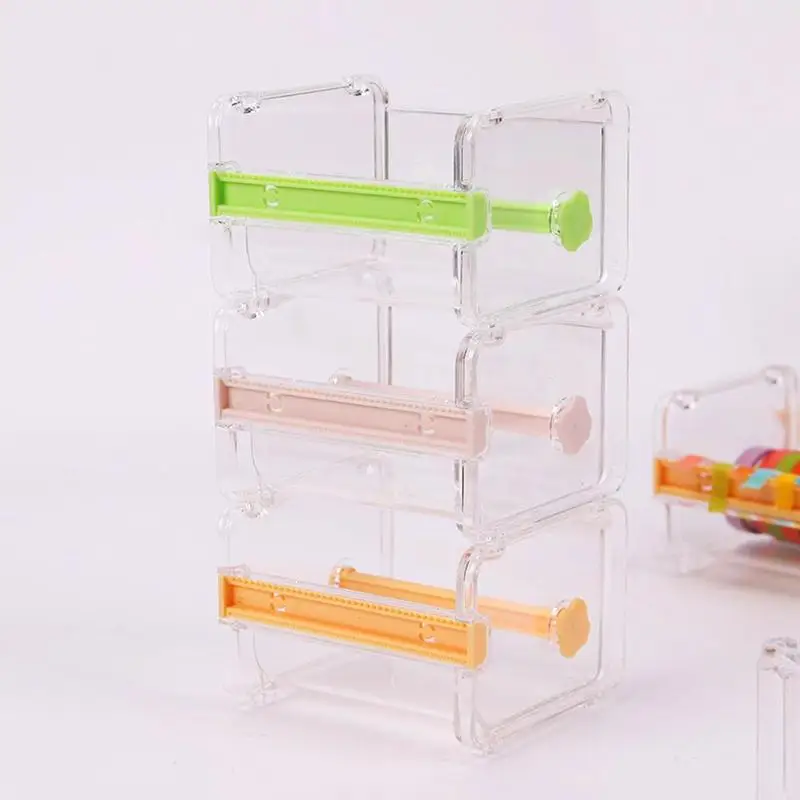 Vividcraft Creative Cute Simple Transparent Adhesive Tape Dispenser Office Desktop Washi Holder With | Канцтовары для офиса и