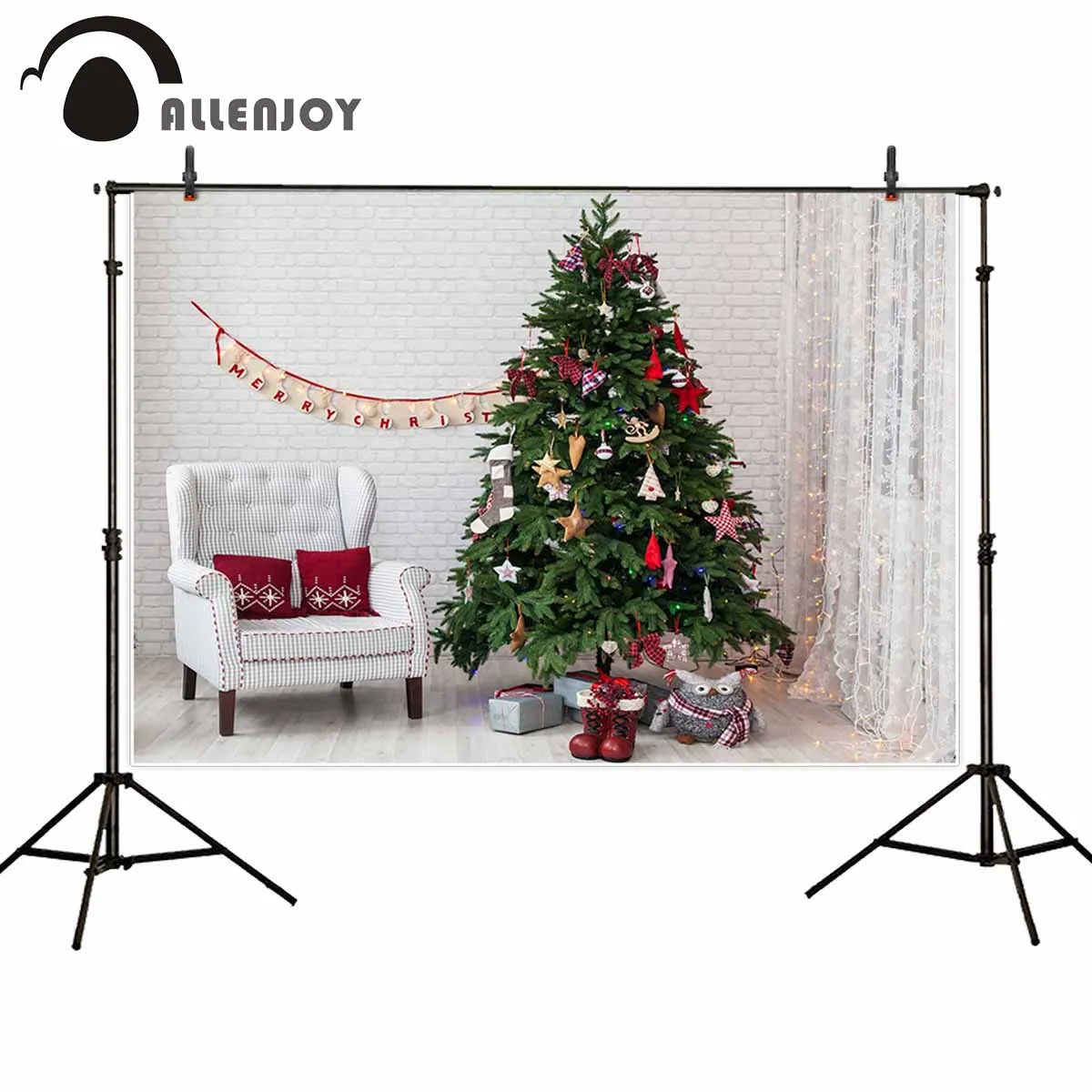 Фон для фотосъемки Allenjoy с рождественской тематикой украшение помещения дерево