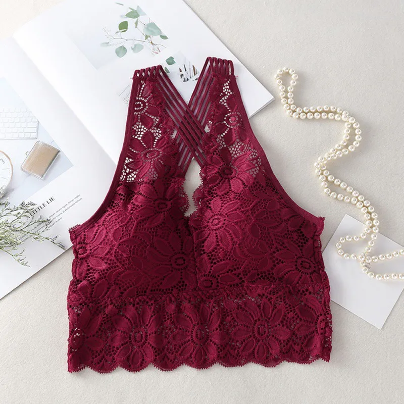 Нижнее белье женское с глубоким треугольным вырезом без косточек пуш-апом |