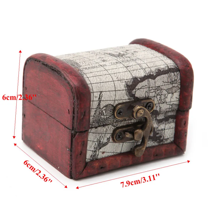 1 шт. винтажный деревянный ящик для хранения карт металлическая застежка