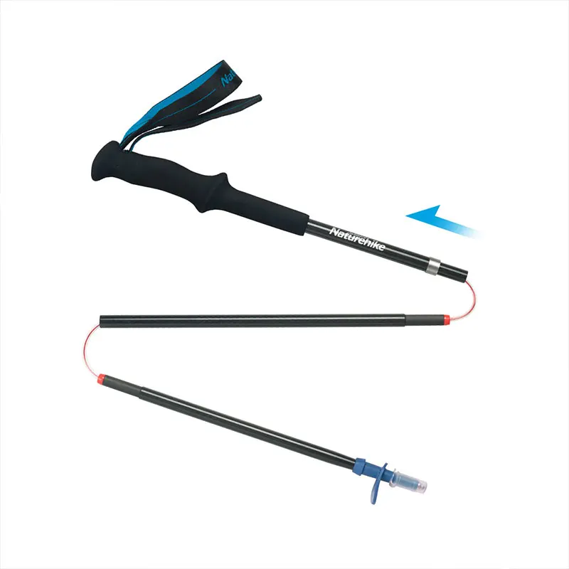 Naturehike Ultralight 4-sections  Foldable Adjustable Trekking Poles Carbon Fiber Walking Hiking Sticks NH18D020-Z
