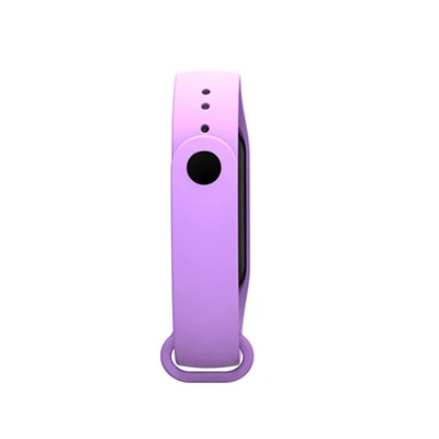 purple Mi band 4 Браслет замена для силиконового ремешка печать на запястье для xiaomi mi band 4 двойной цвет mi 3 mi 4 мягкие ремни - Цвет: purple