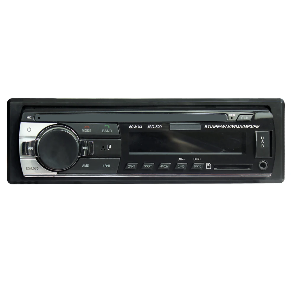Короткий 520 12В 1Din Автомобильный MP3 плеер музыкальный tf карта USB флэш диск AUX in fm