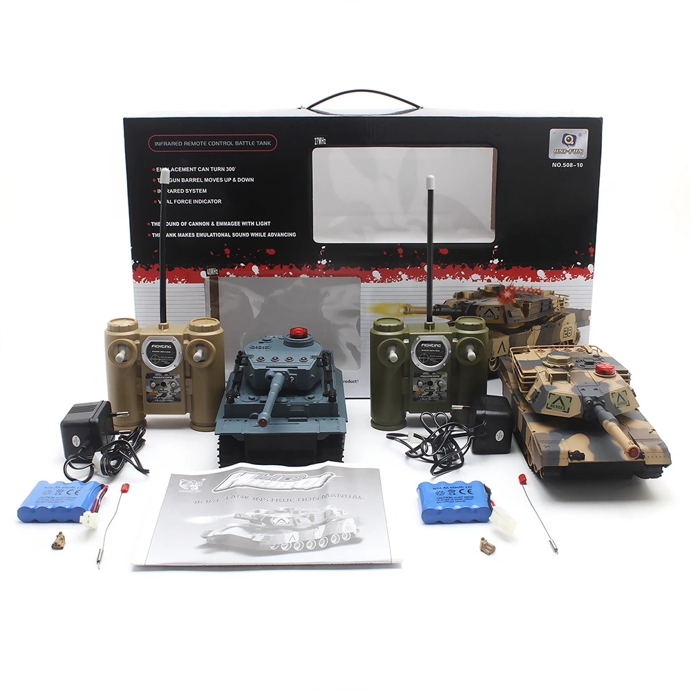 HUANQI H508 RC Tank Battle Crawler Simulation 2 Infrared Radio Remote Control Twin Set Cars For Children Boy Gift|rc tank battle|rc tanktank battle |