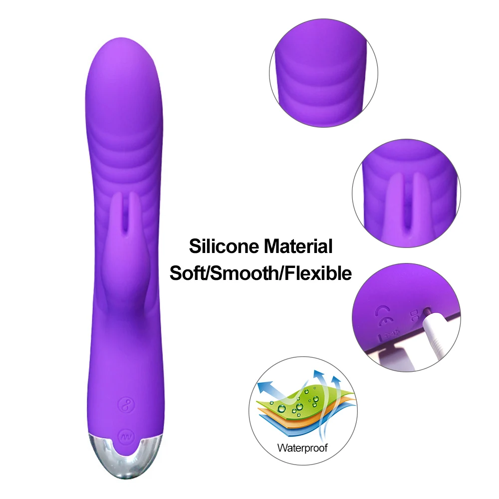G Spot фаллоимитатор кролик вибратор для женщин двойная вибрация силиконовый