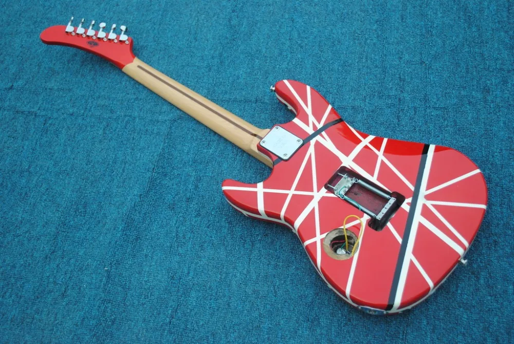 Новинка+ фабрика+ Kram EVH 5150 электрогитара Eddie Van Halen Kram 5150 гитара 5150 красная полосатая гитара