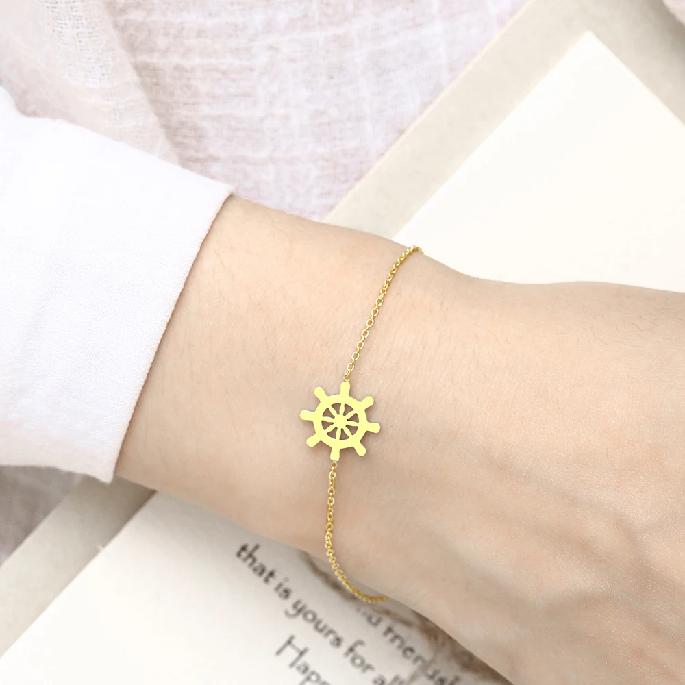 Очаровательная цепочка звено руля Браслет Дружбы фенечки braclet ручная
