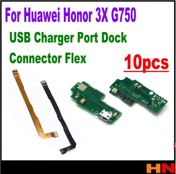 10 шт. оптовая продажа для Huawei Honor 3X G750 USB зарядное устройство порт док разъем
