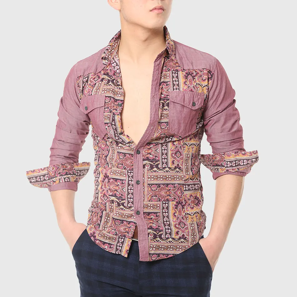 Мужская рубашка с длинным рукавом в готическом стиле|shirt male|shirt workmens ethnic |
