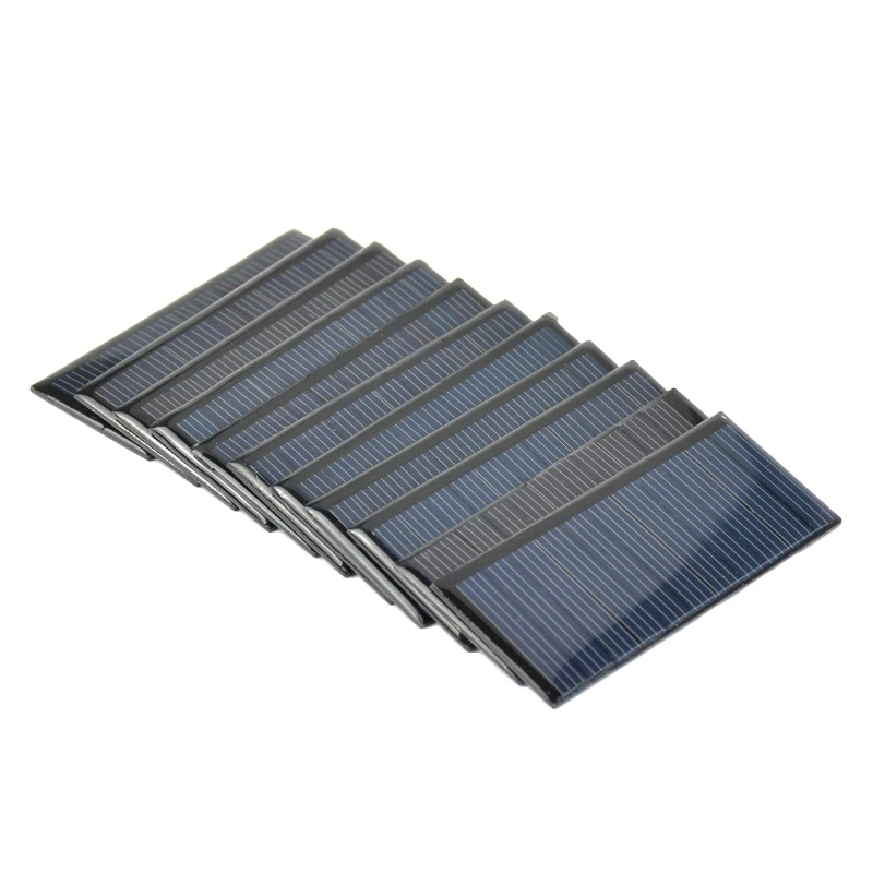 AIYIMA 10 шт поликристаллические солнечные панели 5 V 65MA батареи для DIY Солнечное