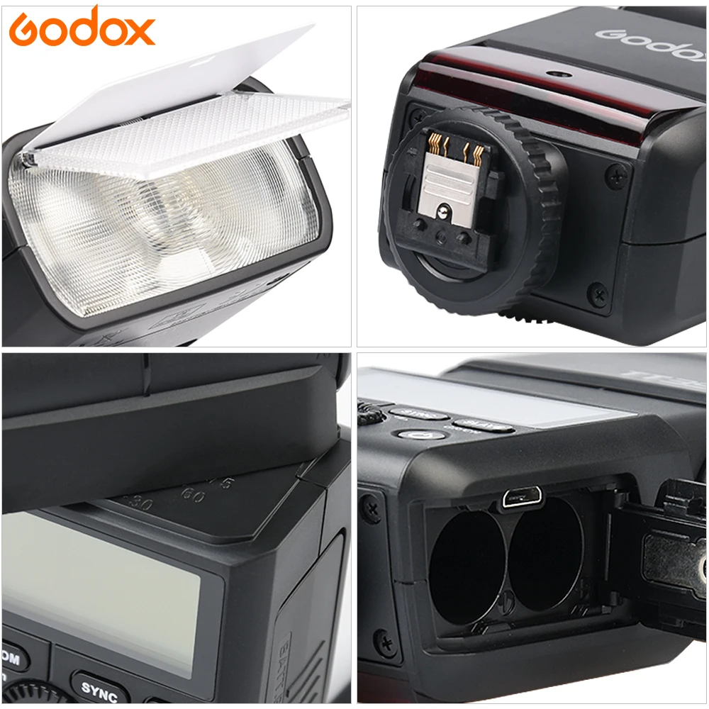 Вспышка Godox TT350 TT350S GN36 HSS TTL для камеры Sony A7 A6000 A6500 с триггерным