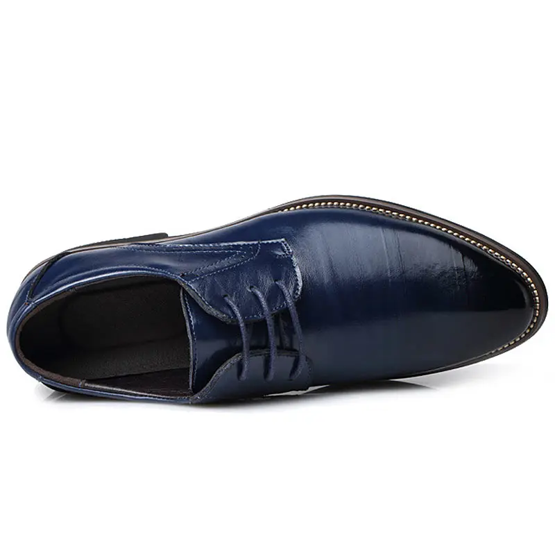 Туфли мужские из натуральной кожи классические на шнуровке оксфорды деловые