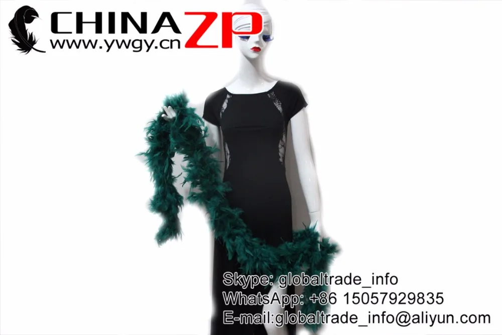 Wholesale in CHINAZP Factory 10yards/lot 80G/Piece Top Quality Dyed hunter Green Fluffy Turkey Chandelle Feather Boas | Дом и сад