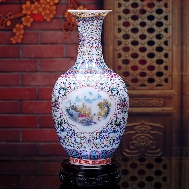 Винтажная античная керамическая свадебная декоративная ваза, восстанавливающая древние белые цветочные вазы дворца.