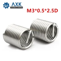100pcs m30 52 5dwire thread insert stainless steel 304 wire screw sleeve m3 screw bushing helicoil wire thread repair inserts